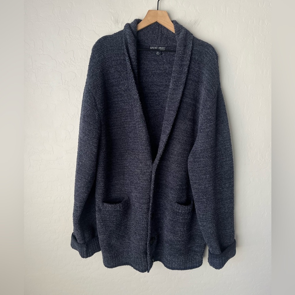 Barefoot dreams Shawl Collar Cardigan sweater Pacific blue - Picture 6 of 13
